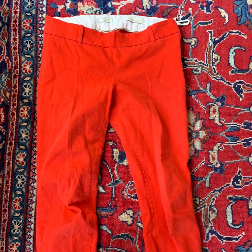 J. Crew “Minnie” stretch pant in red